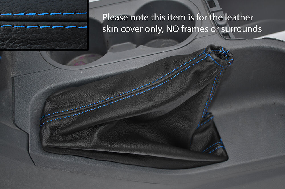 BLUE STITCHING LEATHER SKIN HANDBRAKE GAITER FITS FORD RANGER 2012-2015