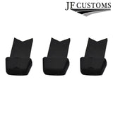 D RED STITCH 3X HEATER CONTROL LEVER KNOB COVERS + FRAMES FOR PORSCHE 924 EARLY