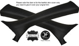 BLACK STITCH 2X A POST PILLAR LEATHER COVERS FITS FIAT 500X 500 X 2014-2017