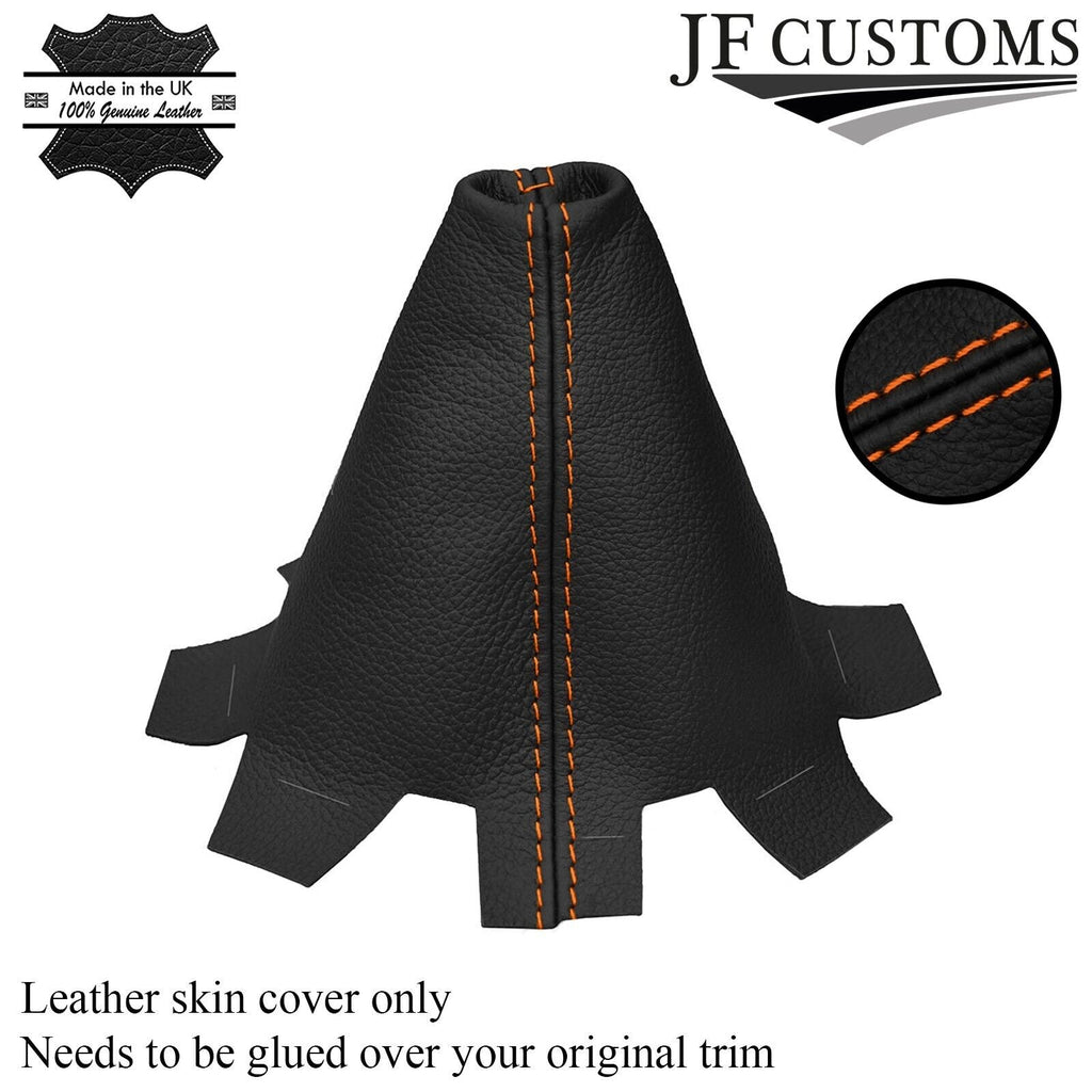 ORANGE STITCH FITS VW T5 TRANSPORTER CAMPER VAN 2010-2015 GEAR GAITER LEATHER