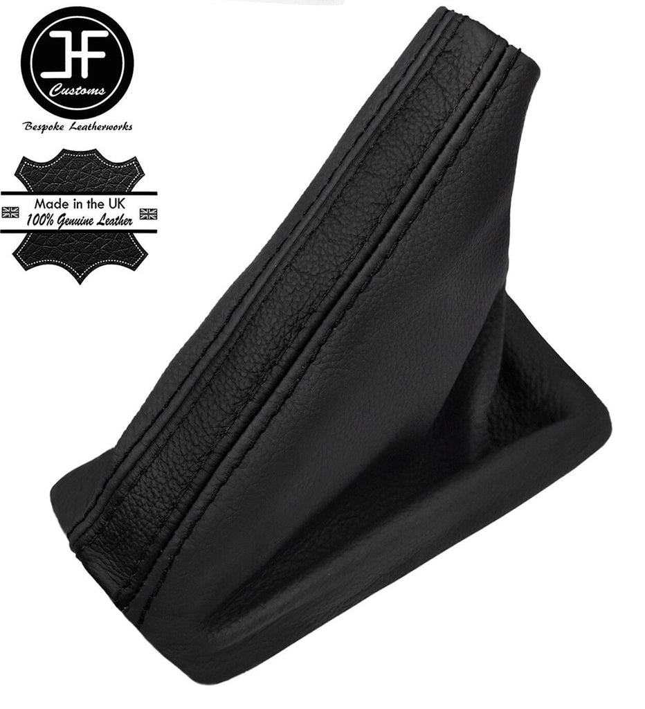 BLACK STRIPE REAL LEATHER MANUAL GEAR GAITER FITS VOLVO C30 2006-2013 CUSTOM NEW