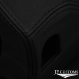 FITS FORD MUSTANG 15-21 BLACK STITCH STEERING SHROUD COLUMN LEATHER COVER