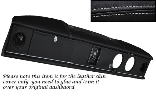 GREY STITCH DASH DASHBOARD LEATHER SKIN COVER ONLY FITS TRIUMPH TOLEDO 70-77