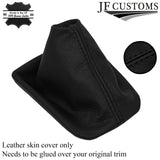 BLACK STITCH LEATHER GEAR GAITER COVER FITS SEAT IBIZA MK5 V 17-20 CUSTOM NEW