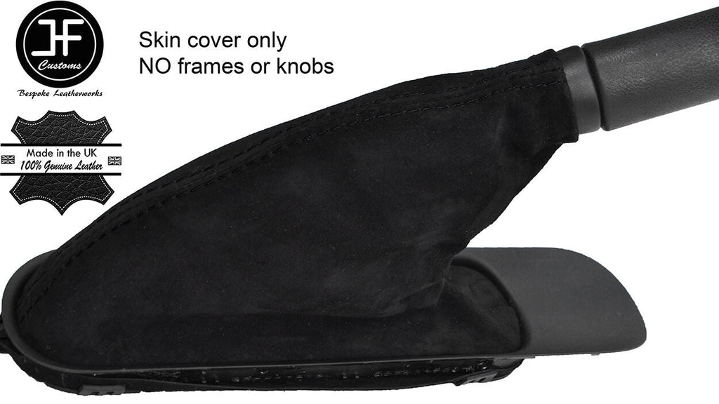 BLACK STITCH REAL SUEDE HANDBRAKE GAITER FOR BMW MINI COOPER R55 R56 R57 07-12