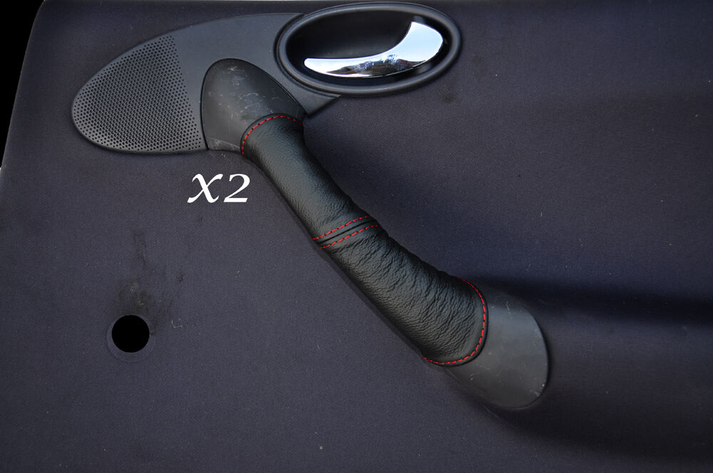 RED STITCH 2X REAR DOOR HANDLE SKIN COVERS FITS MERCEDES A CLASS W168 02-04