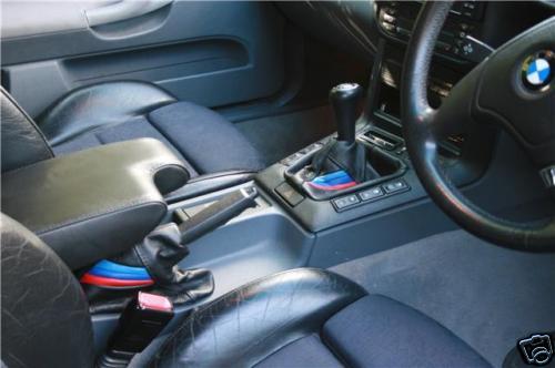 FITS BMW E36 E46 TRI STRIPES GEAR & HANDBRAKE LEATHER COVERS CUSTOM NEW