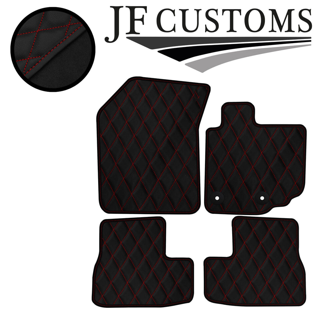 D RED DIAMOND STITCH VINYL 4X TAILORED FLOOR CARPETS FOR SUZUKI SPLASH 08-14