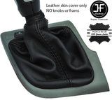 BLACK STITCH TOP GRAIN LEATHER AUTO AUTOMATIC GEAR GAITER FOR FIAT DUCATO 06-15