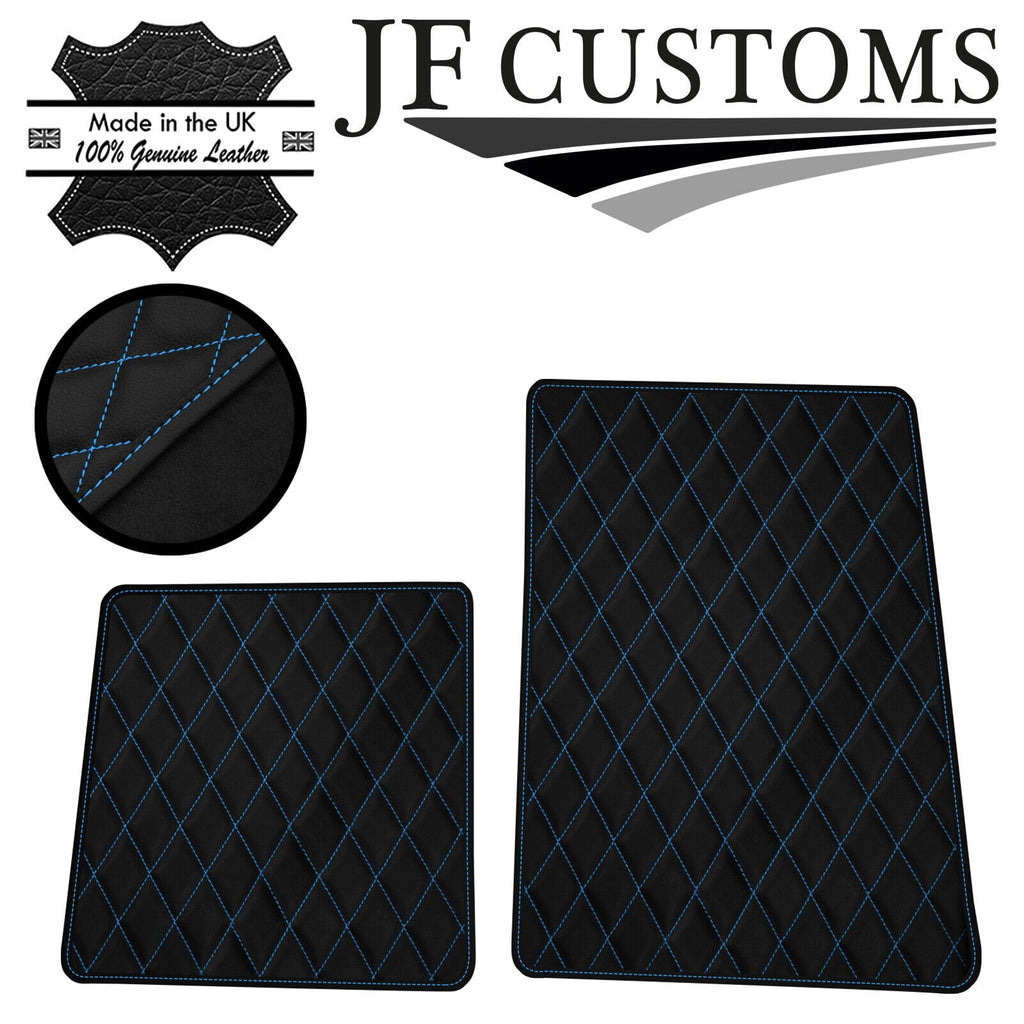 L BLUE DIAMOND STITCH VINYL 2X TAILORED FLOOR MAT CARPETS FOR LOTUS ELISE S1