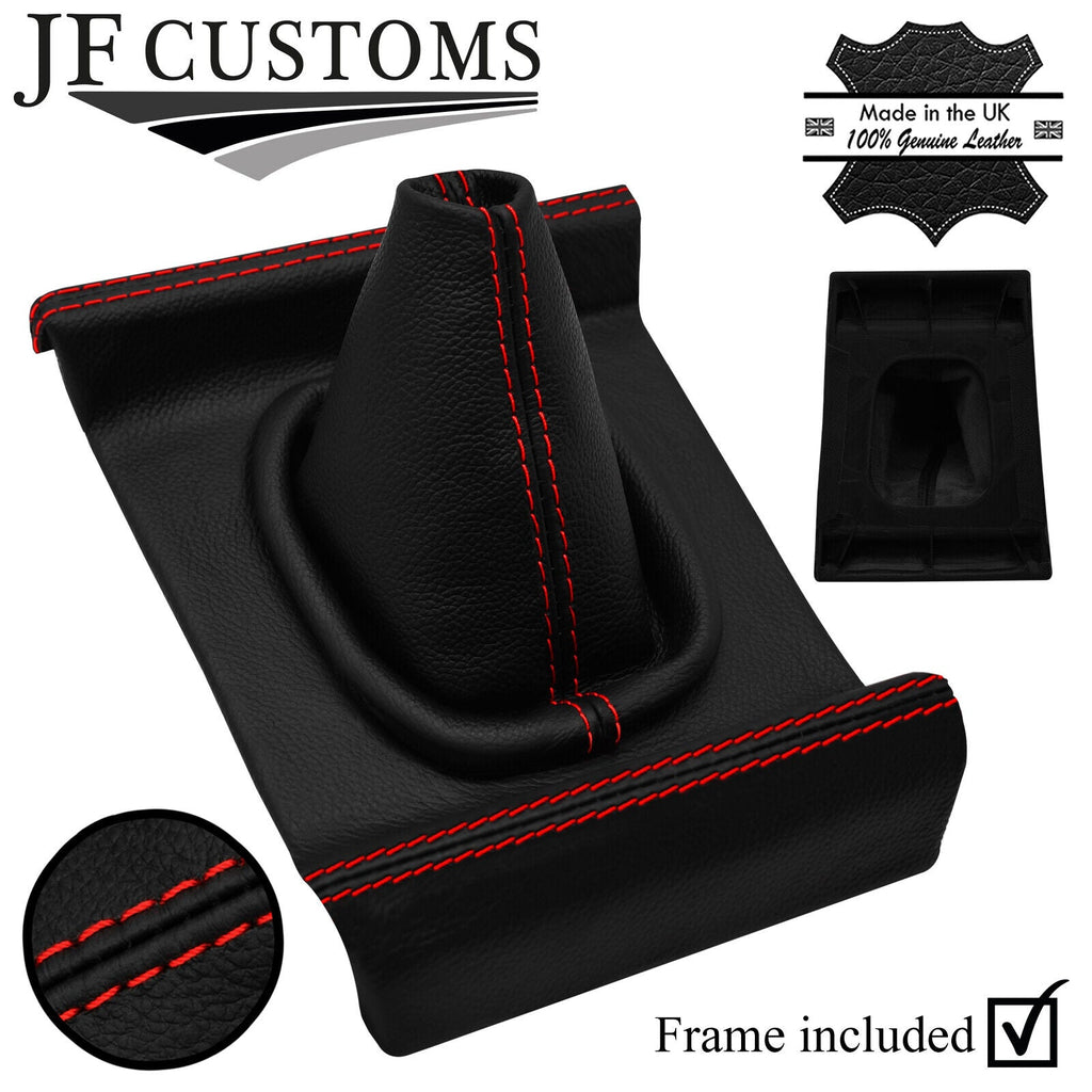 RED STITCH ITALIAN LEATHER GEAR+SURROUND COVERS+FRAME FOR BMW 3 SERIES E21
