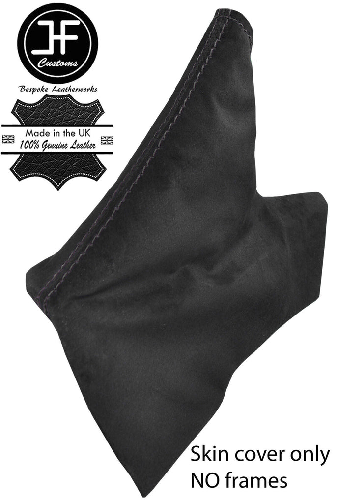 BLACK STITCHING REAL SUEDE HANDBRAKE GAITER FOR TOYOTA GT86 SUBARU BRZ 12-17