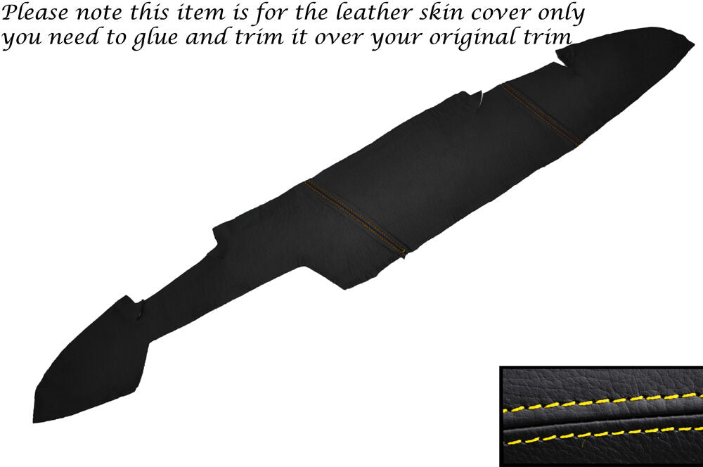YELLOW STITCH REAR VENT DASH DASHBOARD LEATHER COVER FITS PORSCHE 914 1969-1976