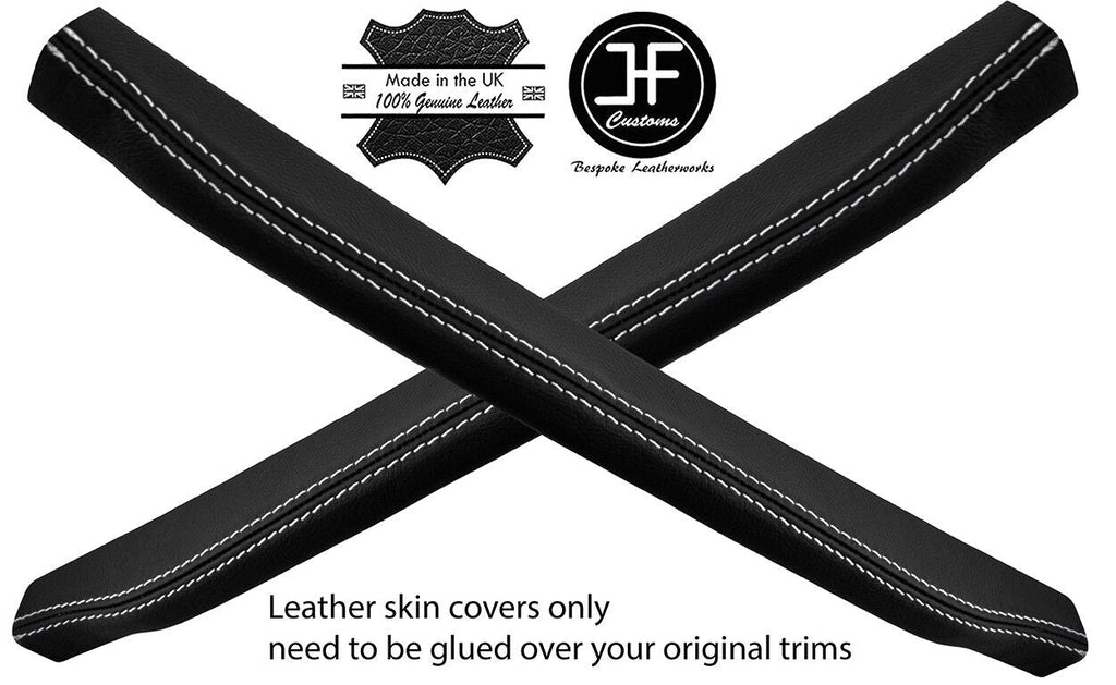 WHITE STITCH 2X LOWER DASH TRIM LEATHER COVER FOR TRIUMPH SPITFIRE MK3 GT6