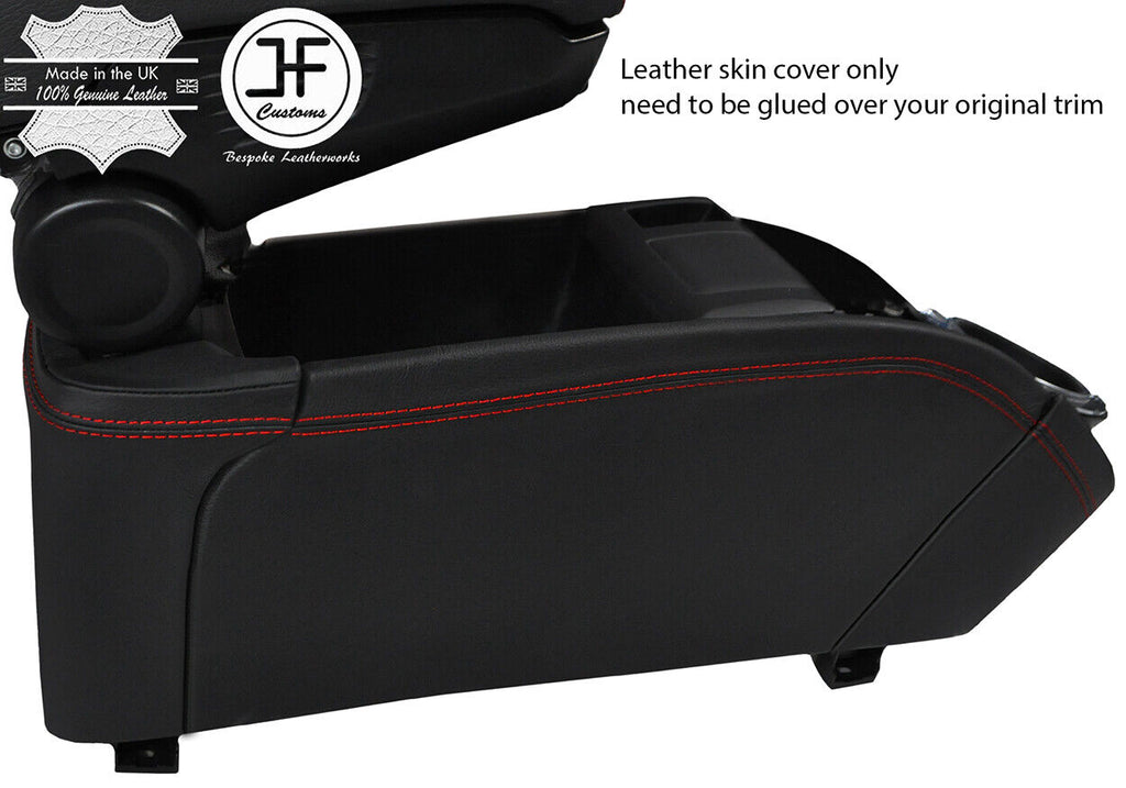 RED STITCH CENTRE CONSOLE TRIM REAL LEATHER COVER FOR BMW I3 2013-2019