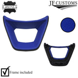 R BLUE LEATHER FLAT BOTTOM STEERING TRIM + COVER FOR SEAT IBIZA 6F KJ FR 16-21