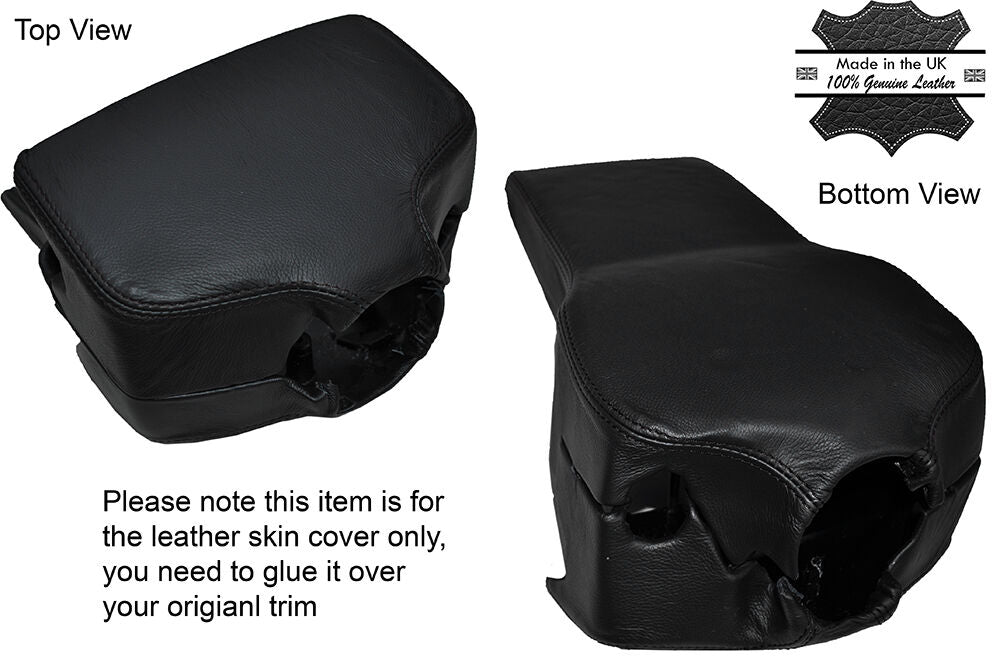 BLACK STITCH STEERING WHEEL SHROUD SKIN COVER FITS VW T4 TRANSPORTER CARAVELLE