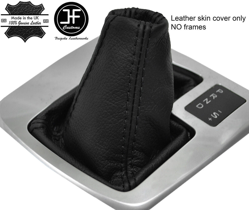 BLACK STITCHING REAL LEATHER AUTOMATIC GEAR GAITER FOR FORD MONDEO MK4 IV 07-13