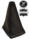 BLACK STITCH CARBON FIBER VINYL MANUAL GEAR GAITER FITS TOYOTA SERA 1990-1996