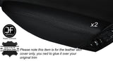 BLACK STITCH 2X DOOR ARMREST LEATHER COVERS FITS INFINITI COUPE G37 Q60 08-15