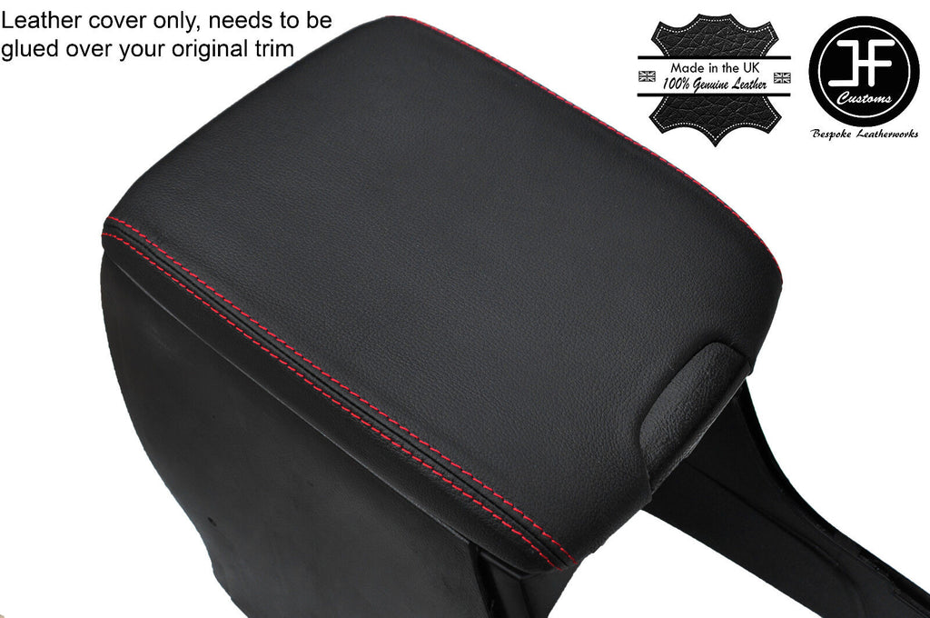 RED STITCH REAL LEATHER ARMREST COVER FITS TOYOTA LAND CRUISER LC4 2003-2009