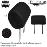 RED STITCHING 2X FRONT HEADREST LEATHER COVERS FITS AUDI A3 8P 2004-2012