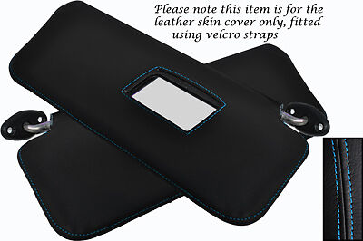 BLUE STITCH FITS MINI CLASSIC COOPER MAYFAIR SPRITE 1275 2X SUN VISORS COVERS