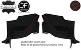 RED STITCH 2X REAR SIDE QUARTER TRIM LEATHER COVERS FOR FORD MUSTANG 05-09 COUPE