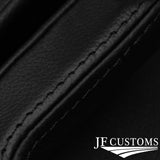 BLACK STITCH LEATHER COVERED STEERING WHEEL TRIMS+FRAMES FOR FORD MUSTANG 10-14