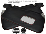 RED STICH 2X SUN VISORS LEATHER COVERS FITS HONDA CIVIC EK3 EK4 EK9 EJ9 96-00