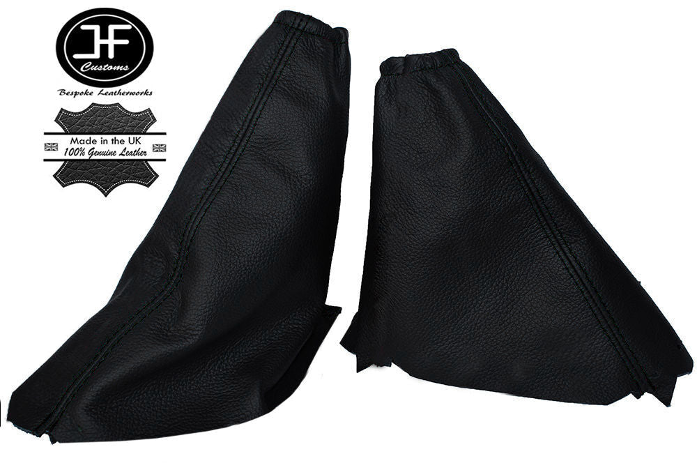 BLACK STITCH LEATHER GEAR & HANDBRAKE GAITER SET FITS FORD FOCUS MK1 98-04