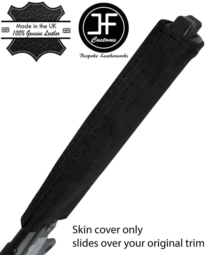 BLACK STITCH SUEDE HANDBRAKE HANDLE COVER FOR MERCEDES SLK R170 1996-2004