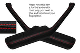RED STITCH 2X DOOR HANDLE ARMREST SKIN COVERS FITS PONTIAC FIREBIRD 90-92