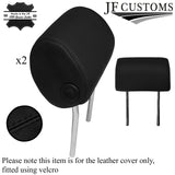 BLACK STITCHING 2X FRONT HEADREST LEATHER COVERS FITS AUDI A3 8P 2004-2012