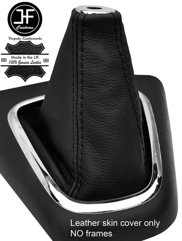 BLACK STITCH TOP GRAIN LEATHER GEAR GAITER FITS TOYOTA COROLLA VERSO 2001-2004