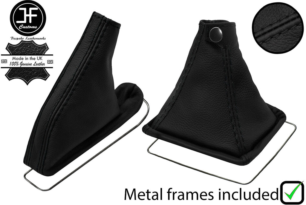 BLACK STITCH TOP GRAIN LEATHER GEAR+HANDBRAKE+METAL FRAME FOR LEXUS IS 06-12