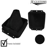 BLACK STITCH SUEDE GEAR +PLASTIC FRAME FOR MITSUBISHI LANCER EVO 10 X 08-16
