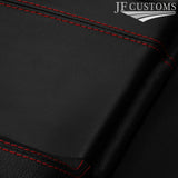 RED STITCH 2X FRONT DOOR ARMREST COVERS FOR SUBARU IMPREZA WRX STI 03-07