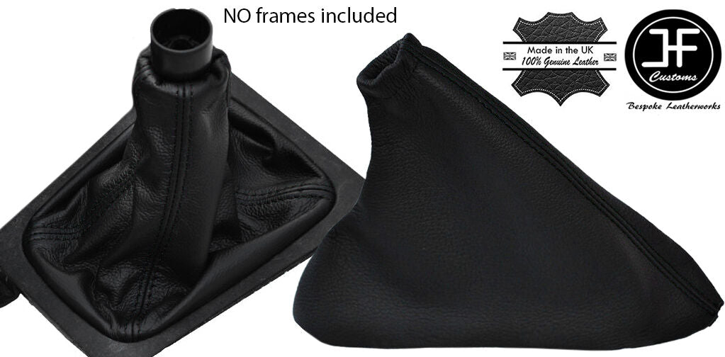 BLACK STITCH FITS Opel Vauxhall ZAFIRA A 99-05 GEAR+HANDBRAKE GAITER LEATHER