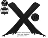 BLACK STITCH 2X A POST  PILLAR LEATHER COVERS FOR HONDA CIVIC MK10 X 2017-2021