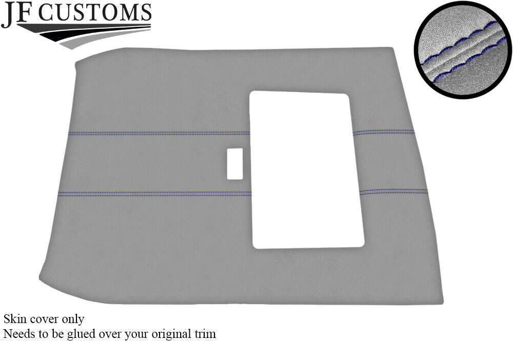 BLUE STITCH SUN ROOF HEADLINING LIGHT GREY LUXE COVER FOR ROVER 25 MG ZR 99-05