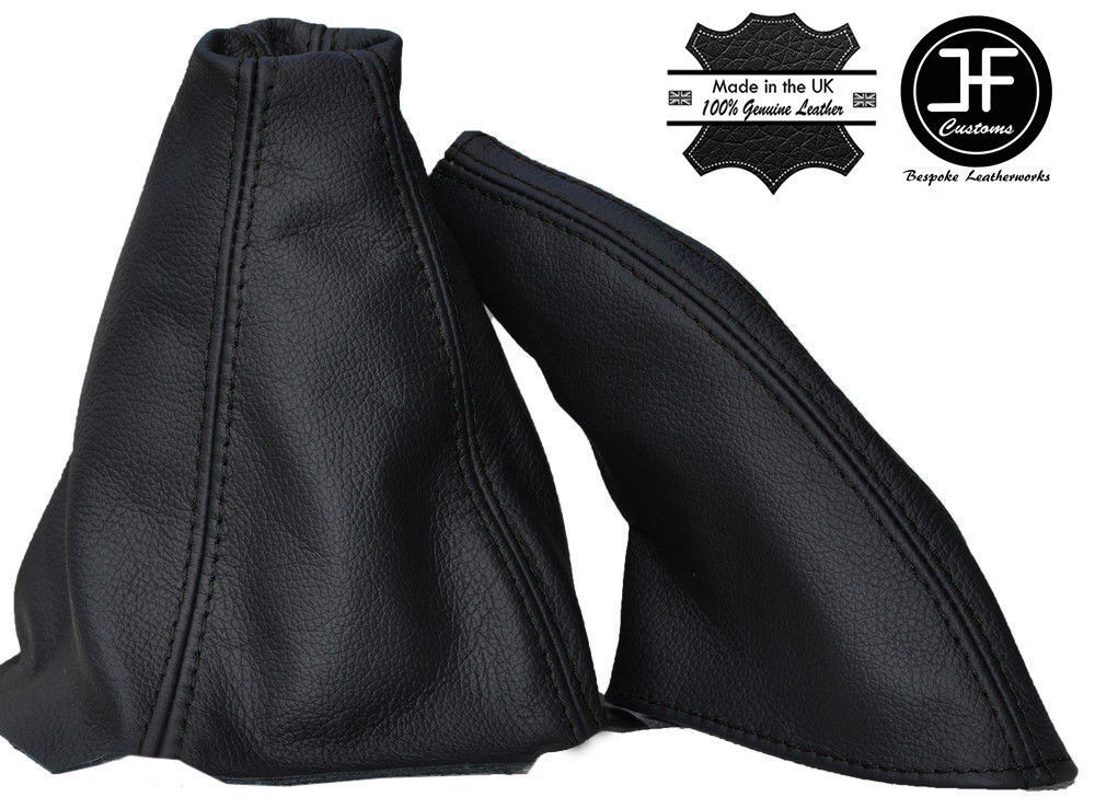 BLACK STITCH FITS HONDA PRELUDE 1992-1996 GEAR HANDBRAKE REAL LEATHER GAITER