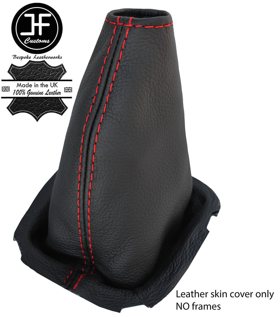 RED STITCH TOP GRAIN LEATHER MANUAL GEAR GAITER FITS TOYOTA YARIS 2015-2018