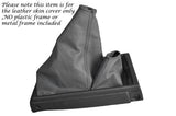 BLACK  STITCH MID GREY LEATHER MANUAL GEAR GAITERS FITS TOYOTA HILUX 2002-2005