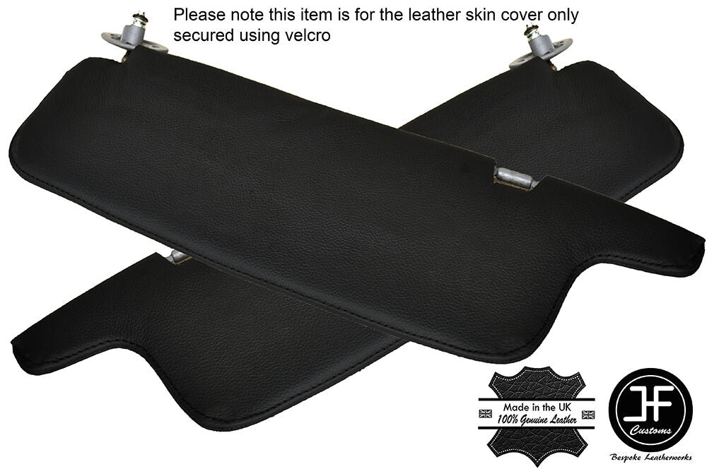 BLACK STITCH 2X SUN VISORS LEATHER COVERS FITS TOYOTA HILUX 4 RUNNER 1997-2004
