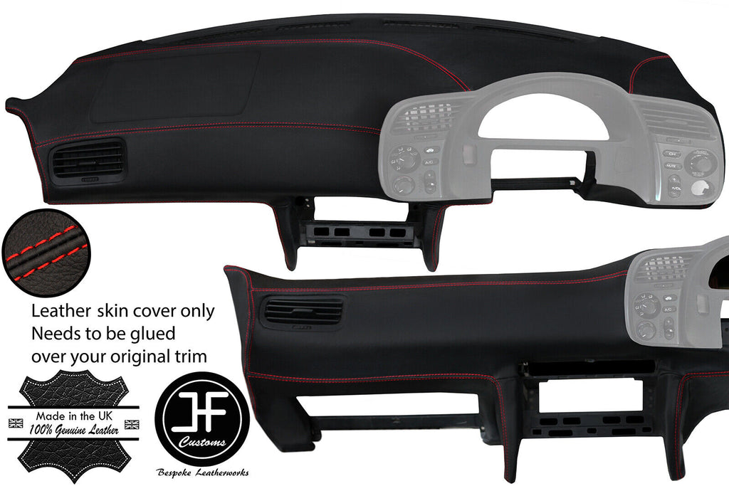 RED STITCH DASH DASHBOARD REAL LEATHER COVER FITS HONDA S2000 1999-2009