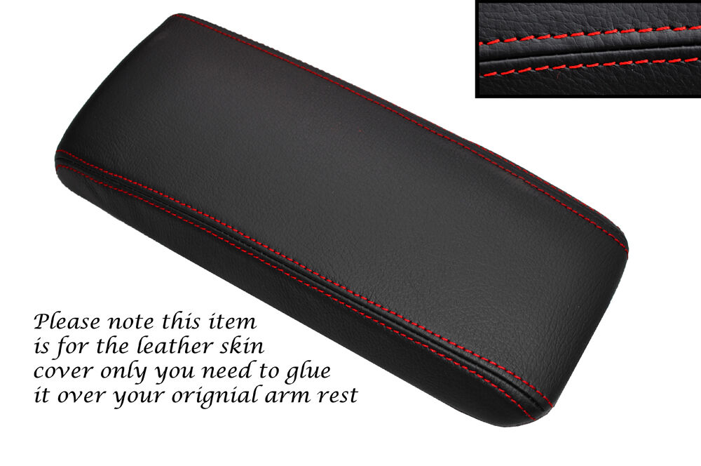 RED STITCHING LEATHER ARMREST SKIN COVER FITS VOLVO 940 1994-1998 CUSTOM NEW
