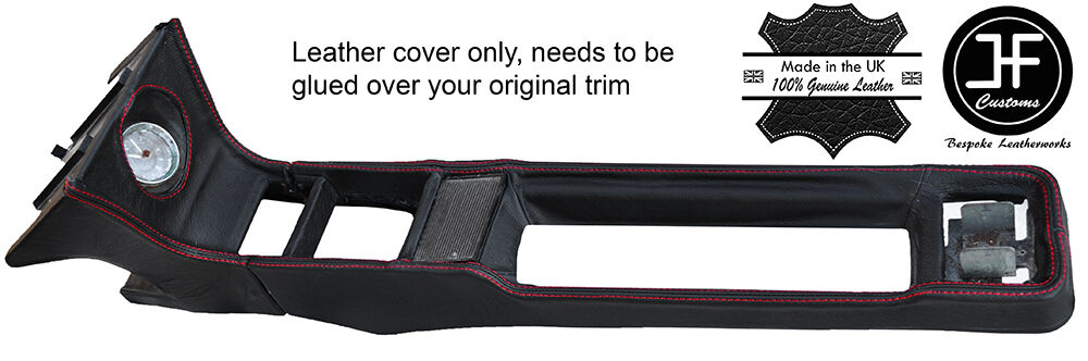 RED STITCH CENTRE CONSOLE COVERS LEATHER FITS FORD CORTINA MK1 MK2 1600E GT