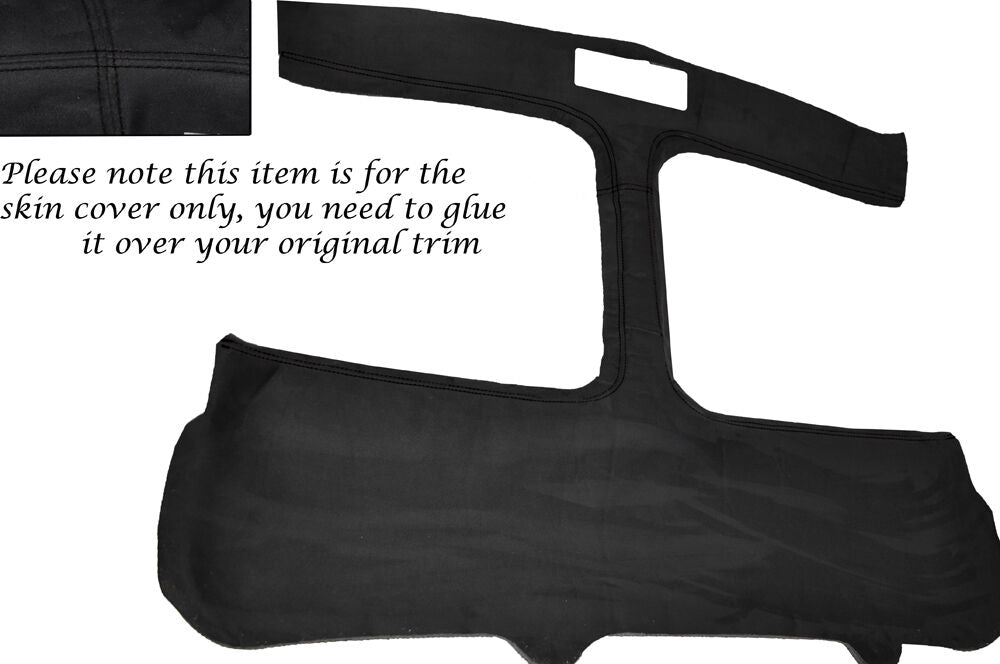 BLACK STITCH T BAR TARGA T TOP PU SUEDE SKIN COVER FITS TOYOTA MR2 MK2 89-00