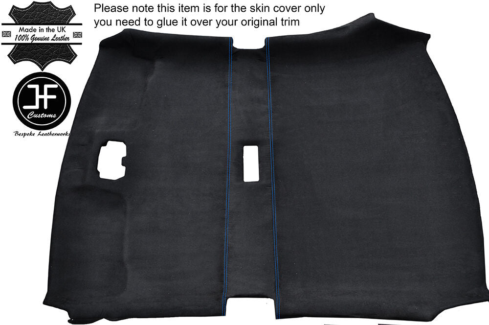 BLUE STITCH ROOF HEADLINING LUXE SUEDE COVER FITS SUBARU IMPREZA WRX STI 02-07